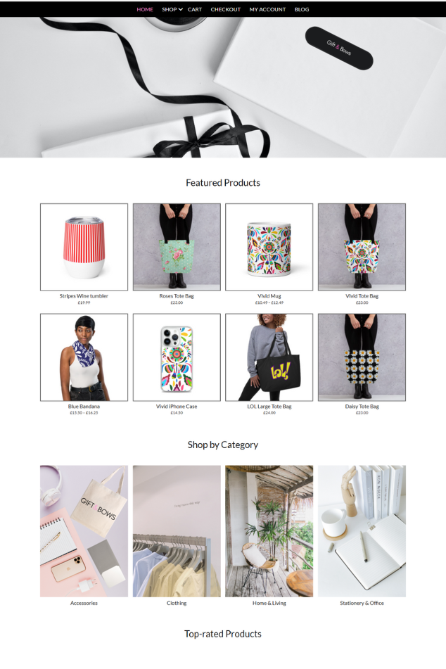 gift & bows website